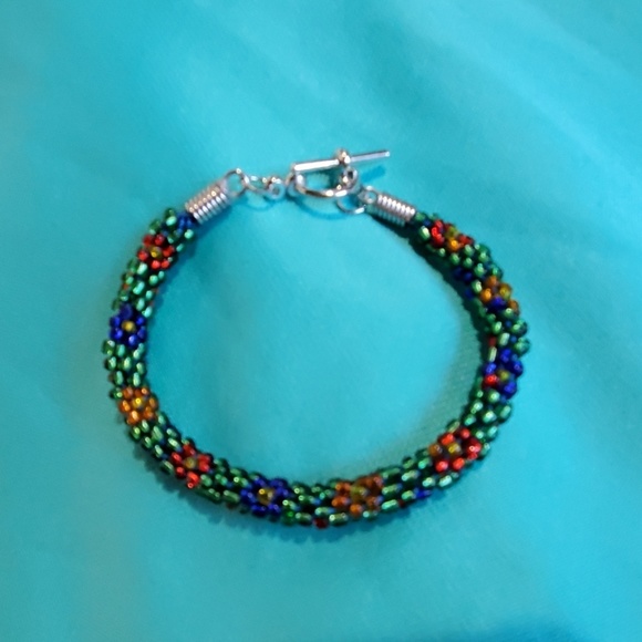 Japanese beaded kumihimo bracelet - Picture 1 of 2